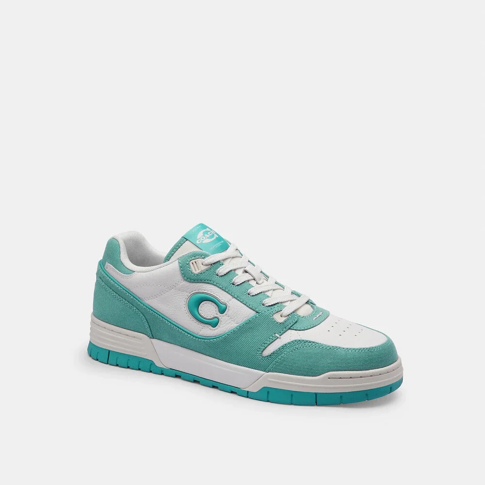Coach Men's Soho Mint Green Suede Sneaker Tennis Shoes Low Top Casual Sz 9 NEW - Picture 8 of 8